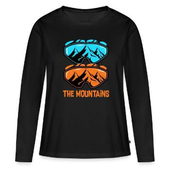 Skiing Skiing Skiing Skiing Skiing - Women's Premium Organic Long Sleeve Shirt - black - Front - Julia (174cm)