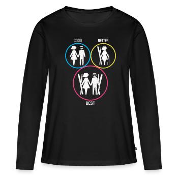Ski Ski Ski Ski Ski - T-shirt manches longues Premium bio Femme - noir - Devant - Julia (174cm)