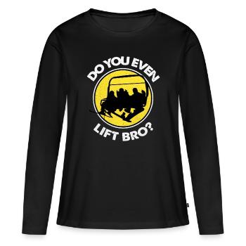 Ski Ski Ski Ski Ski - T-shirt manches longues Premium bio Femme - noir - Devant - Julia (174cm)