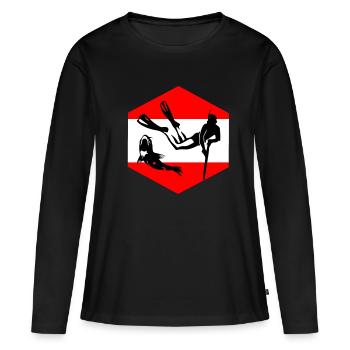 Spear fishing Harpoon Diving Snorkeling Caribbean - Women's Premium Organic Long Sleeve Shirt - black - Front - Julia (174cm)
