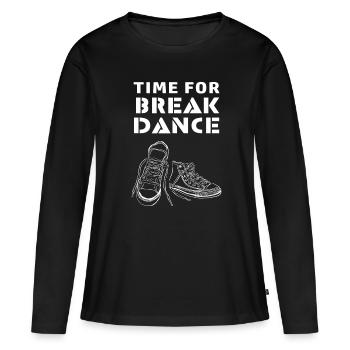 Break Dance Hip Hop Danse Rythme Cadeau Musique - T-shirt manches longues Premium bio Femme - noir - Devant - Julia (174cm)