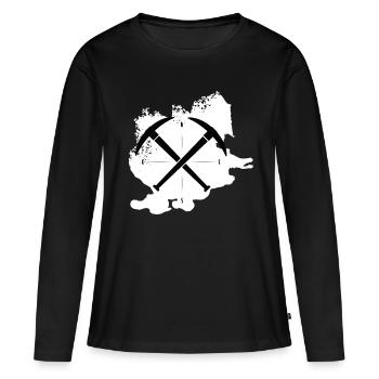 Mining Miners Buddy Solidarity - Women's Premium Organic Long Sleeve Shirt - black - Front - Julia (174cm)