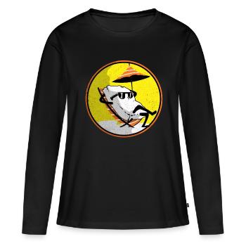 Sushi - T-shirt manches longues Premium bio Femme - noir - Devant - Julia (174cm)