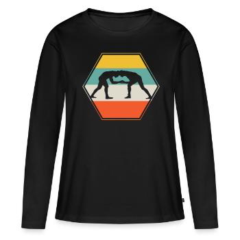 Lutte de lutte - T-shirt manches longues Premium bio Femme - noir - Devant - Julia (174cm)