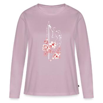 Blumenstock Tanz cooles Geschenk - Frauen Premium Bio Langarmshirt - Altrosa - Vorne - Julia (174cm)