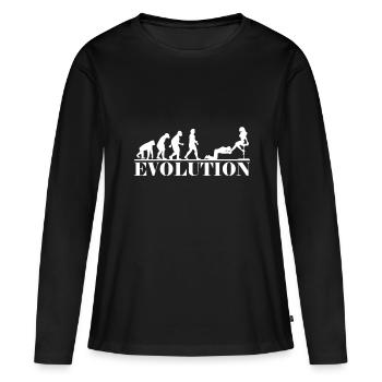 Slave Evolution Soumis BDSM Sale - T-shirt manches longues Premium bio Femme - noir - Devant - Julia (174cm)