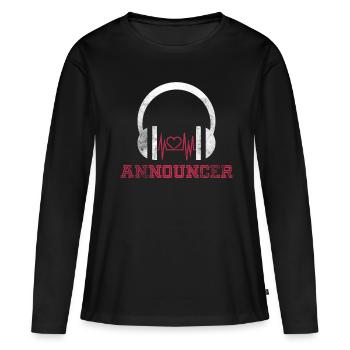 La télévision de la radio de la profession de modérateur - T-shirt manches longues Premium bio Femme - noir - Devant - Julia (174cm)
