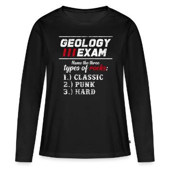 Trois types de rock classique Punk Hard Idée cadeau - T-shirt manches longues Premium bio Femme - noir - Devant - Julia (174cm)