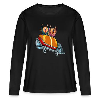Roller Coaster Ride Theme Park Rummel Gift - Women's Premium Organic Long Sleeve Shirt - black - Front - Julia (174cm)