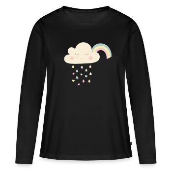 Cloud - Women's Premium Organic Long Sleeve Shirt - black - Front - Julia (174cm)