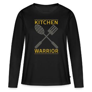 Kitchen Warrior - Kitchen Warrior - Women's Premium Organic Long Sleeve Shirt - black - Front - Julia (174cm)