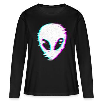 Aliens - T-shirt manches longues Premium bio Femme - noir - Devant - Julia (174cm)