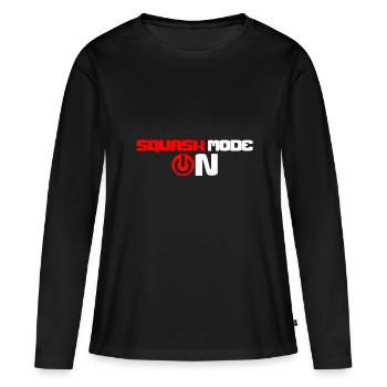 Squash - T-shirt manches longues Premium bio Femme - noir - Devant - Julia (174cm)