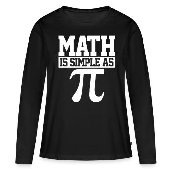 Pi Day - T-shirt manches longues Premium bio Femme - noir - Devant - Julia (174cm)