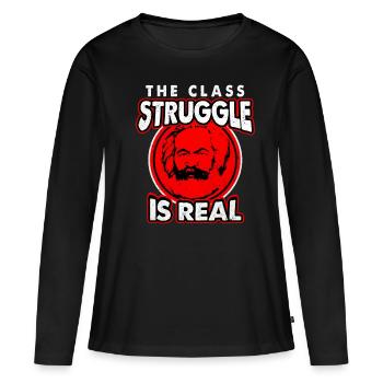 Communisme - T-shirt manches longues Premium bio Femme - noir - Devant - Julia (174cm)