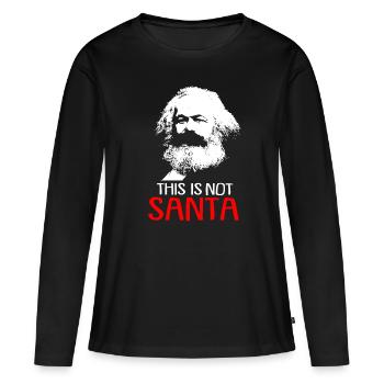Communisme Lénine Marx Lutte des classes social - T-shirt manches longues Premium bio Femme - noir - Devant - Julia (174cm)