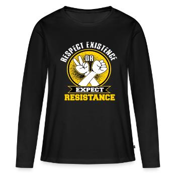 Communisme Lénine Marx Lutte des classes social - T-shirt manches longues Premium bio Femme - noir - Devant - Julia (174cm)