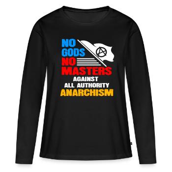 Communisme Lénine Marx Lutte des classes social - T-shirt manches longues Premium bio Femme - noir - Devant - Julia (174cm)