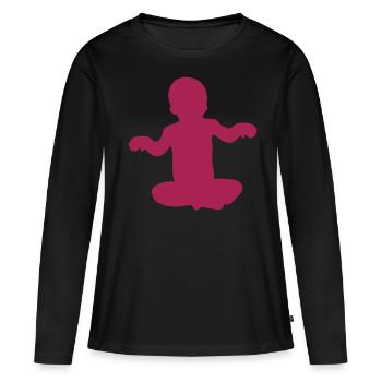 bebe - T-shirt manches longues Premium bio Femme - noir - Devant - Julia (174cm)