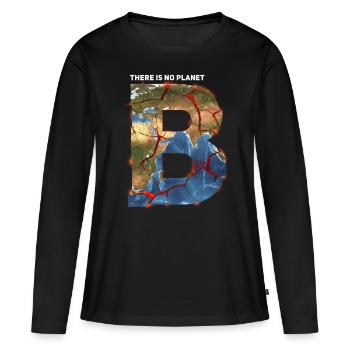 There is no Planet b Friday for the future - Women's Premium Organic Long Sleeve Shirt - black - Front - Julia (174cm)