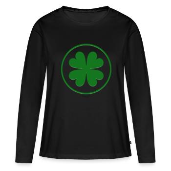 Shamrock ou quelque chose - T-shirt manches longues Premium bio Femme - noir - Devant - Julia (174cm)