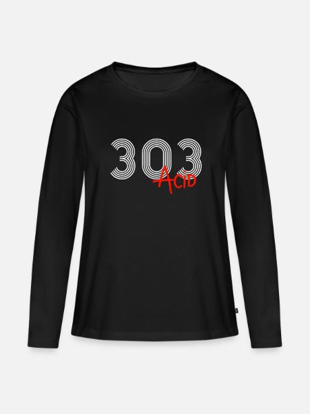 303 Acid | Techno Rave Party Musik DJ Geschenk - Frauen Premium Bio Langarmshirt - Schwarz