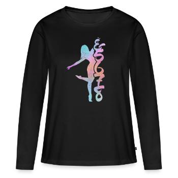 Tanzen Tanzlehrer & 5 6 7 8 Standard Tanz Geschenk - Frauen Premium Bio Langarmshirt - Schwarz - Vorne - Julia (174cm)