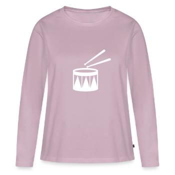 Drums - Drum - Musicians - Women's Premium Organic Long Sleeve Shirt - dusky pink - Front - Julia (174cm)