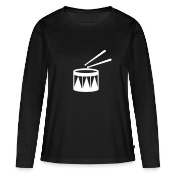 Drums - Drum - Musicians - Women's Premium Organic Long Sleeve Shirt - black - Front - Julia (174cm)