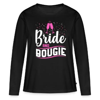 Mariage et fête mariage ivre JGA - T-shirt manches longues Premium bio Femme - noir - Devant - Julia (174cm)