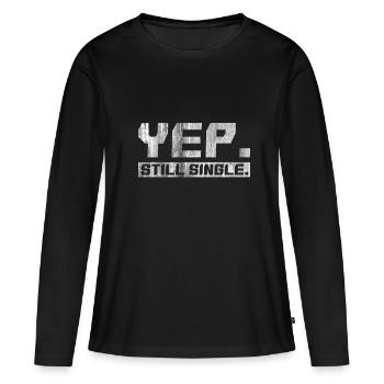 Single - Frauen Premium Bio Langarmshirt - Schwarz - Vorne - Julia (174cm)