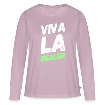 Viva La Dealer - Women's Premium Organic Long Sleeve Shirt - dusky pink - Front - Julia (174cm)