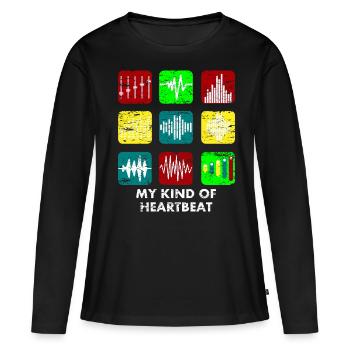 Technicien Son Technicien Audio Musique - T-shirt manches longues Premium bio Femme - noir - Devant - Julia (174cm)