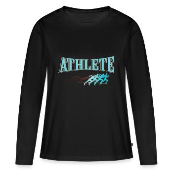 Athlète de gymnastique sport course à pied course à pied - T-shirt manches longues Premium bio Femme - noir - Devant - Julia (174cm)