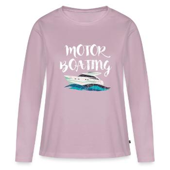 Schiff Boot Segeln Bootsmann Marine - Frauen Premium Bio Langarmshirt - Altrosa - Vorne - Julia (174cm)