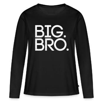 Big Bro - Bro - T-shirt manches longues Premium bio Femme - noir - Devant - Julia (174cm)