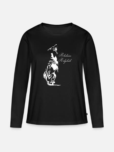Rhodesian Ridgeback - Frauen Premium Bio Langarmshirt - Schwarz