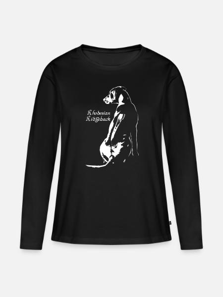 Rhodesian Ridgeback - Frauen Premium Bio Langarmshirt - Schwarz