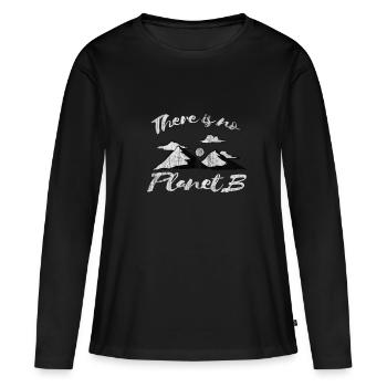 Jour de la Terre - Jour de la Terre - T-shirt manches longues Premium bio Femme - noir - Devant - Julia (174cm)