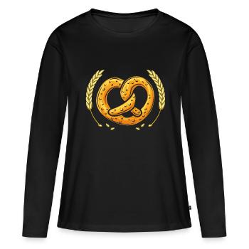 faire cuire au four - T-shirt manches longues Premium bio Femme - noir - Devant - Julia (174cm)