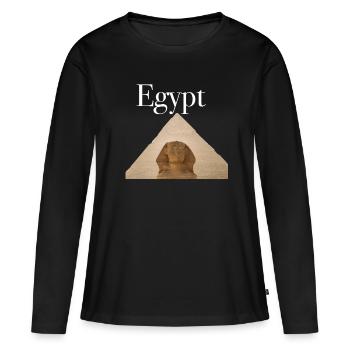 Pyramid pyramids Egypt - Women's Premium Organic Long Sleeve Shirt - black - Front - Julia (174cm)