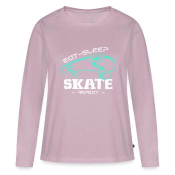 skateboard - Women's Premium Organic Long Sleeve Shirt - dusky pink - Front - Julia (174cm)