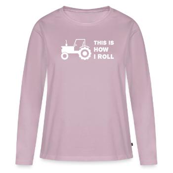 So I work tractor farmer farmer farm - Women's Premium Organic Long Sleeve Shirt - dusky pink - Front - Julia (174cm)