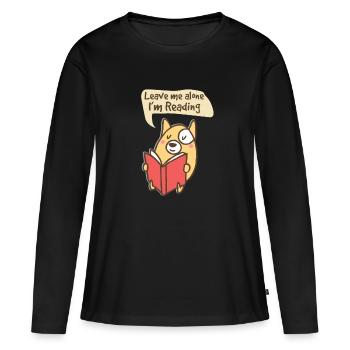 lire - T-shirt manches longues Premium bio Femme - noir - Devant - Julia (174cm)