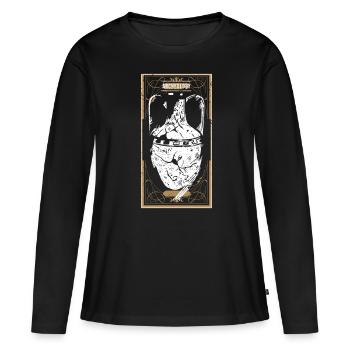 Découverte archéologique sur verre - T-shirt manches longues Premium bio Femme - noir - Devant - Julia (174cm)