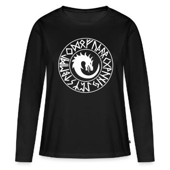 Wikinger - Frauen Premium Bio Langarmshirt - Schwarz - Vorne - Julia (174cm)