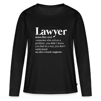 Anwalt - Frauen Premium Bio Langarmshirt - Schwarz - Vorne - Julia (174cm)