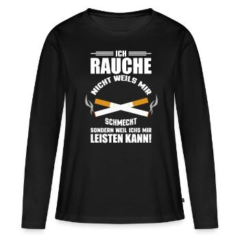Les cigarettes sont des fumeurs - T-shirt manches longues Premium bio Femme - noir - Devant - Julia (174cm)