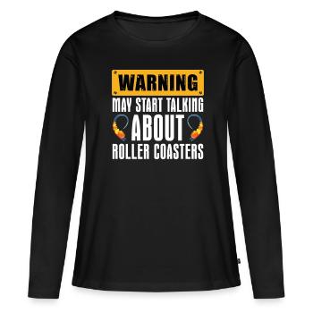Montagnes russes - T-shirt manches longues Premium bio Femme - noir - Devant - Julia (174cm)