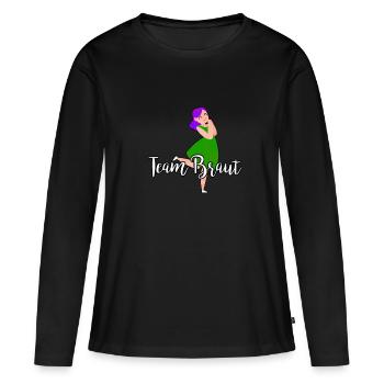 Team bride bachelorette party gift - Women's Premium Organic Long Sleeve Shirt - black - Front - Julia (174cm)